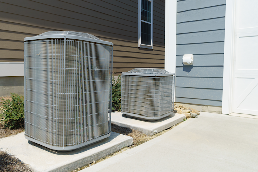 Air conditioner units outside a home in Skippack, PA.